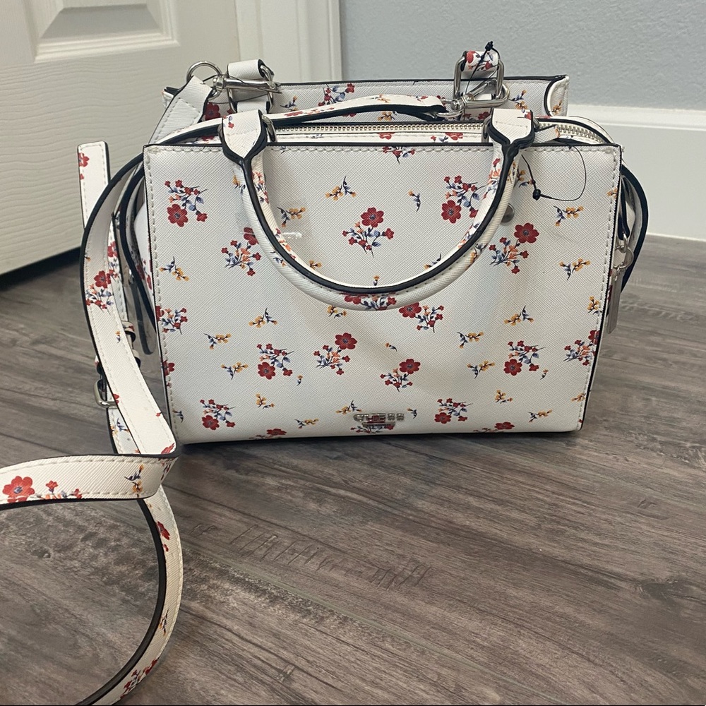 Guess Factory Floral Eastwood Satchel